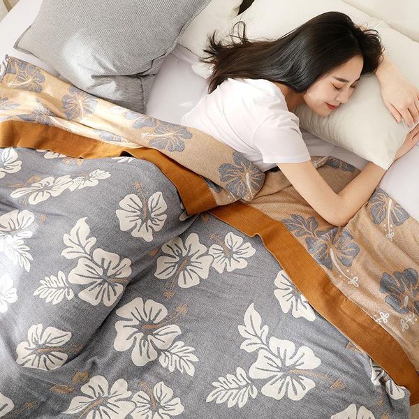 

summer cotton towel blanket for travel sofa office children quilt bedding coverlet lightweight soft lounge soft cover1