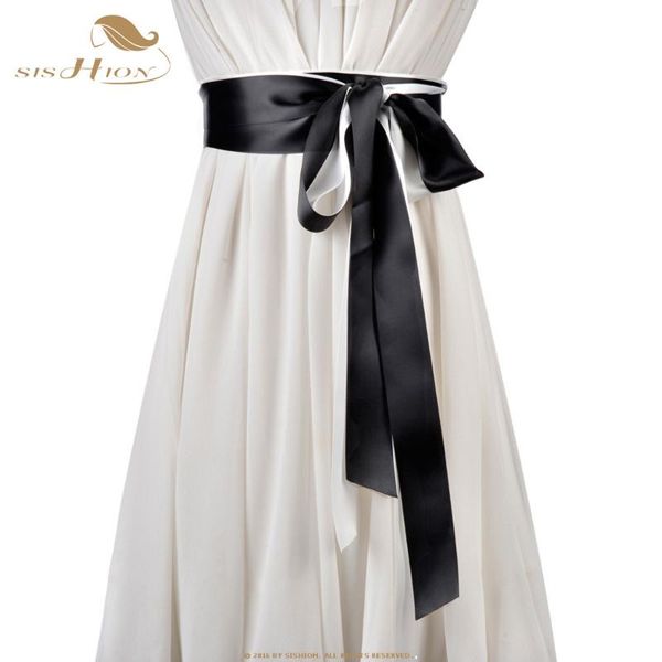 

sishion черный белый атласной лентой свадебные пояса qy0315 вечернее платье 4см duble столкнувшись атласные ленты fsahion cummerbunds, Black;brown