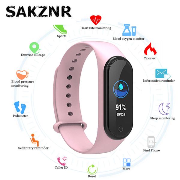 

m4 for men women, pedometer watch, smart wristband / wristband, exercise heart rate and blood prsure tracker