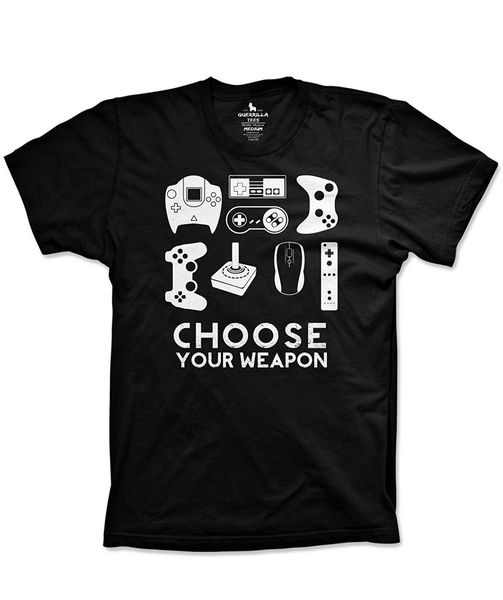 

2020 fashion choose your weapon gamer shirt video game shirts funny nerdy gaming t-shirts tee shirt sport hooded sweatshirt hoodie