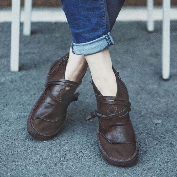 

women's shoes solid color ankle boots autumn winter casual soft comfortable boots ladies casual v shape zipper flat ankle1, Black