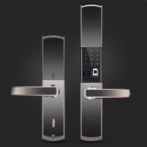 

biometric fingerprint lock security intelligent door lock digital lock safe eletronic door smart unlock to brazil