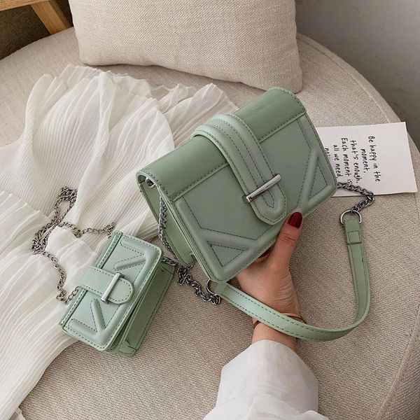

кожа pu crossbody сумка для женщин 2020 новой цепи плеча простого мешка женского путешествие сумки и кошельки мешка руки