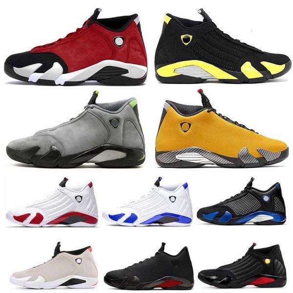 

14 14s basketball shoes for men gym red hyper loyel varsity roya last scandy cane university red xiv trainers sneakers size 7-13, White;red