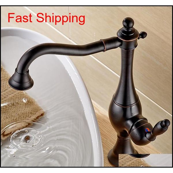 

euro retro oil rubbed black bronze swivel singe handle bathroom basin kitchen deck mounted sink qylcdo bde_luck