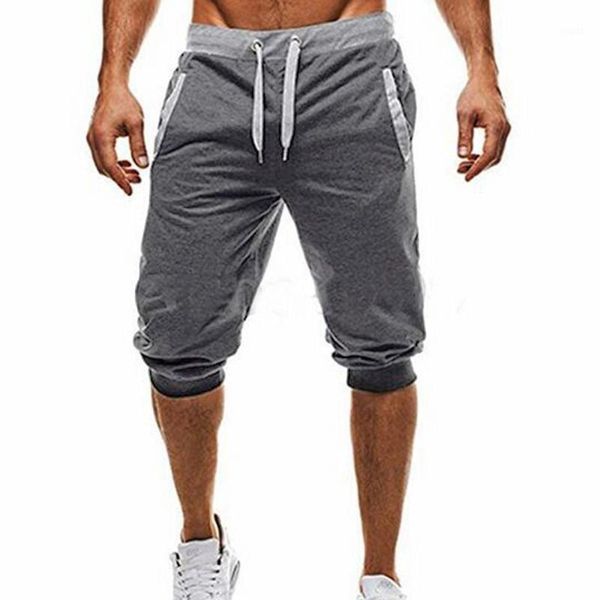 

men's shorts men sport fitness jogging elastic stretchy bodybuilding bermuda sweatpants man casual workout breathable sportswear shorts, White;black