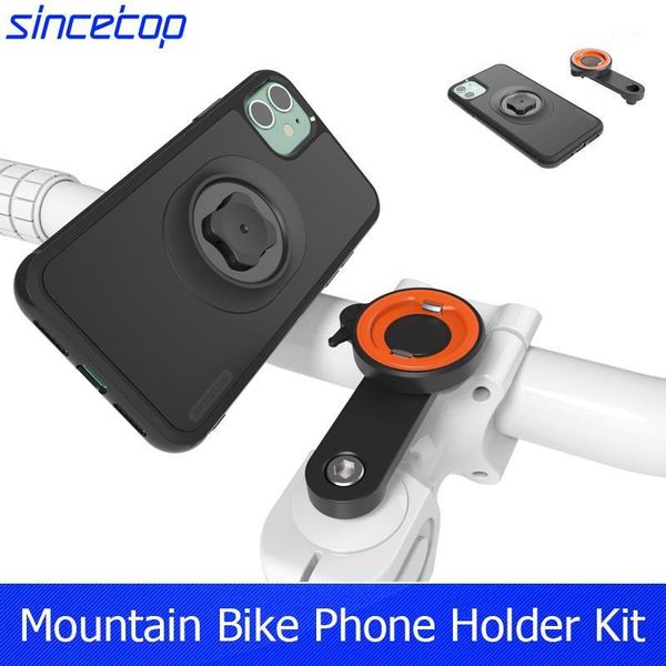 

bicycle & motorcycle phone mount, aluminum alloy bike phone holder with for 11 x xr xs 7s 8 plus shockproof case + stand1