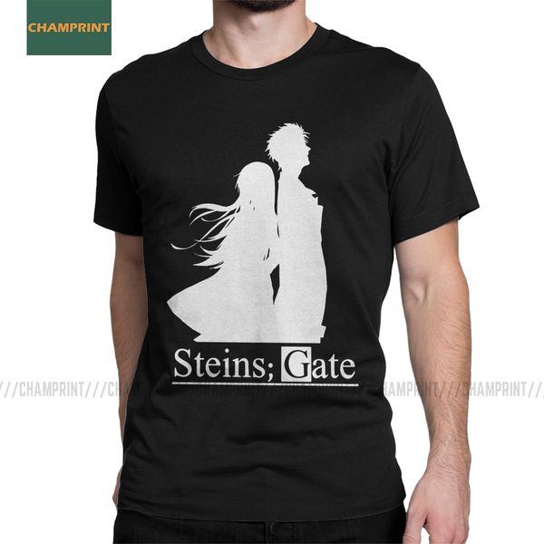 

men steins gate funny tees short sleeve anime okabe mayuri ga daru shiina rintaro game plus size sport hooded sweatshirt hoodie men t shirt