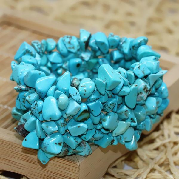 

blue calaite turquoises stone irregular 5-7mm new beads diy bracelets for women girls gifts jewelry 7.5inch b318, Black