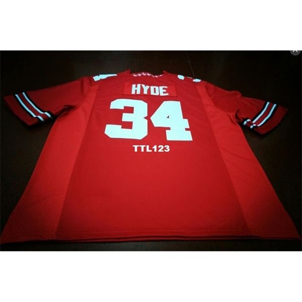 

men #34 carlos hyde ohio state buckeyes college college white red black personalized s-4xlor custom any name or number jersey