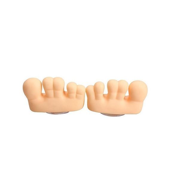 

cute mini toe toothbrush holder box hanging suction cup bathroom storage rack toothpaste storage holder bathroom wash wmthai pthome