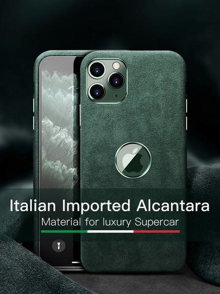 

ymw итальянский alcantara чехол iphone pro fashion luxury искусственная кожа бизнес телефон чехлы для xs max хг x 11 обложка
