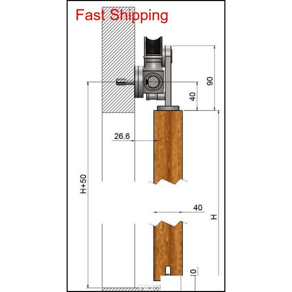 

diyhd 5ft-16ft spoke wheel stainless steel mount sliding barn door hardware round rolling qylmrp yh_pack