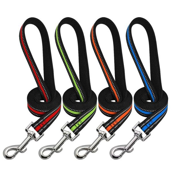 

120cm dog leash lead reflective nylon pet walking running training dog leashes rope for small medium large dogs durable bbyrtn