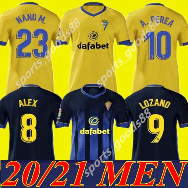 

2020 кадис трикотажные изделия футбола cádiz cf 20 21 lozano alex bodiger хуан кала camiseta ascenso liga santander де футбол рубашки футбол, Black;yellow