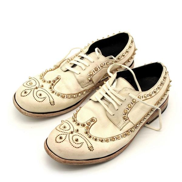 

handmade genuine leather luxury mens derby 2020 new runway rivet wing tip wedding party dress shoes retro brogue footwear, Black