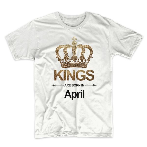 

summer sleeve tshirt homme kings are born in april birthday anniversary gift men's t-shirt sport hooded sweatshirt hoodie