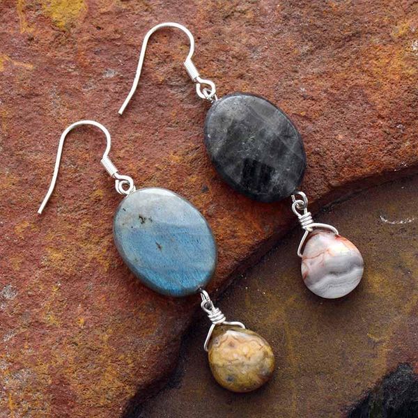 

женщины серьги падения природный камень лабрадорит оникс teardrop серьги high end изысканный lady bohemian серьги ювелирные изделия jllxrv h, Golden