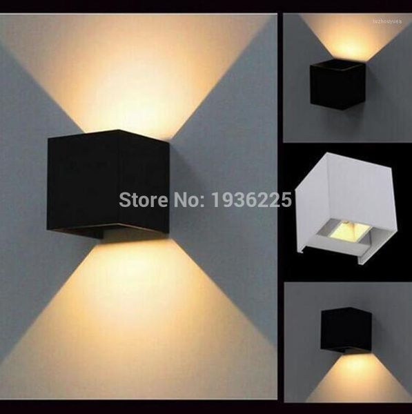 

outdoor led wall light 8w 10w cob led wall yard lamp ip65 aluminum adjustable surface mounted cube waterproof square 10*10*10cm1