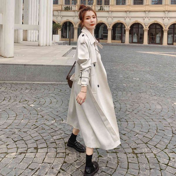 

women's trench coats beige trench coat, mostly long with belt, spring fashion bka4, Tan;black