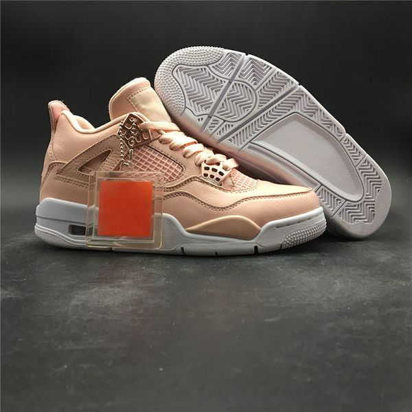 

4 rose gold particlemen women basketball shoes beige metallic red bronze-sail fashion womens mens shoes sneakers with box, White;red