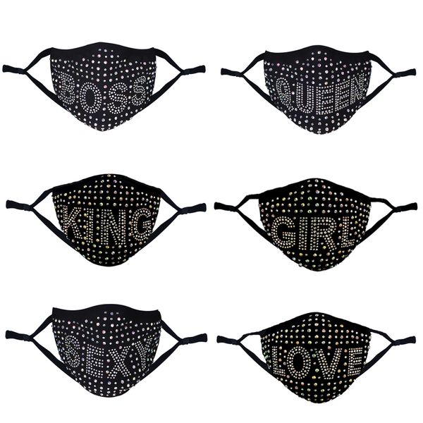 

blingbling fashion face masks designer face masks women queen mask sequins sunscreen mask with diamond masks trendy partymask