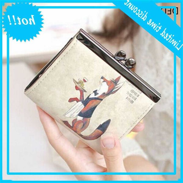 

2020 new mode cartoon brand designed short rits women wallet holder carteira