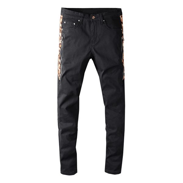 

2021 new new streetwear men's black denim breeches fine fine-fitting seam designer high-quality hip jeans sngw, Blue
