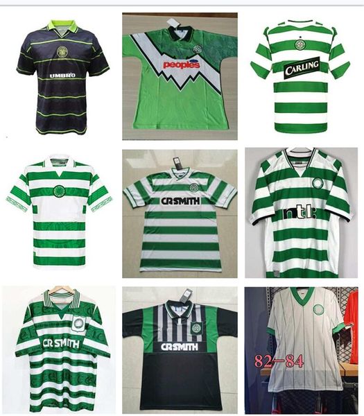 

1980 1991 1992 1995 1996 1997 1998 1999 celtic retro soccer jerseys 2005 2006 classic vintage football sports shirts, Black;yellow