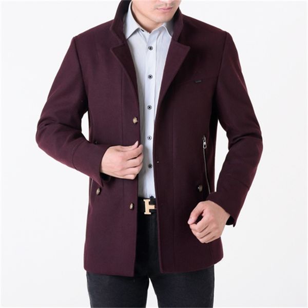 

2021 new men's ayubnsue woolen plus size 7xl jackets autumn winter casual coats coat hombre kj272 umxr, Black;brown