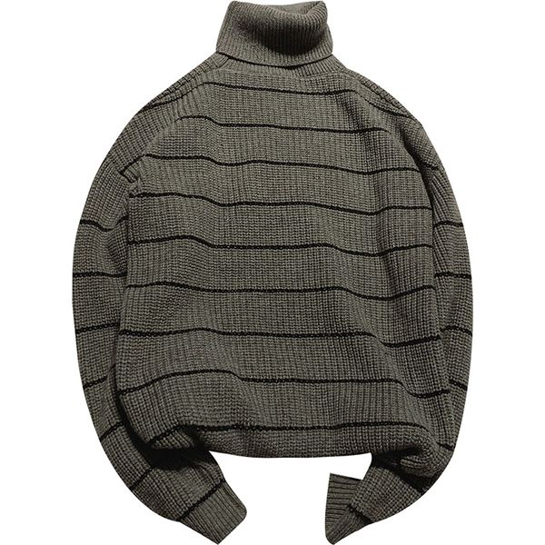 

2020 striped winter male hip hop oversized black sweater casual cotton pullovers manly hombre sweaters, White;black