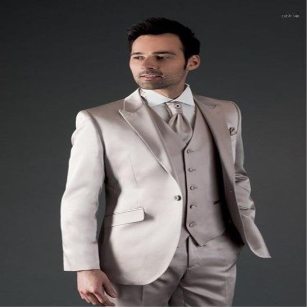 

latest coat pant designs silver grey satin formal men suit slim fit prom tuxedo simple custom modern blazer 3 piece homme1, White;black