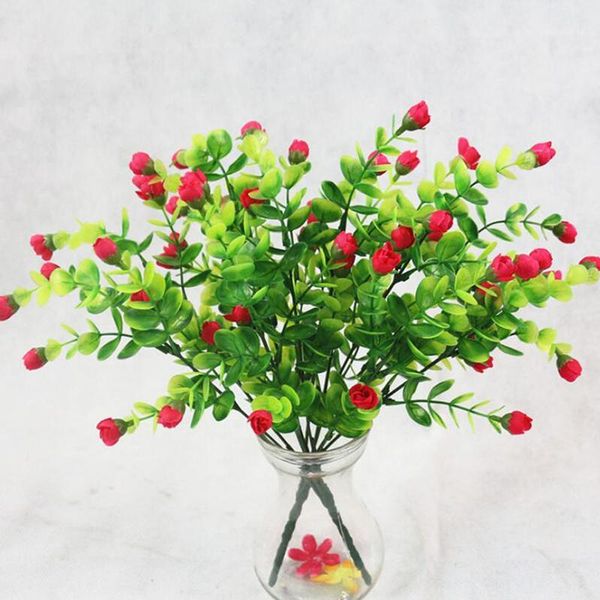 

decorative flowers & wreaths 2pcs simulation flower artificial milan grain plastic grass green plant wedding party garden home decoration1