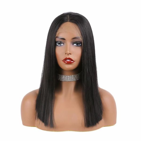 

costume accessories 26inch 180%density long straight synthetic lace front wig for women with baby hair daily wear heat resistant fiber hair, Silver