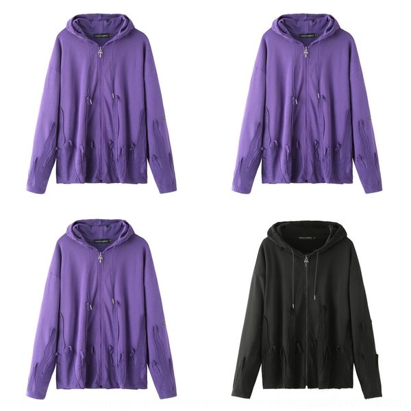 

joed7 бф хип-хоп пуловеры бренд пламени патч свитер мужской улица ленивый стиль балахон высокой моды балахон молния кардиган пуловер ctzzv, Black