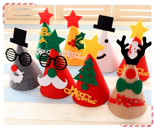 

75zpp diy kindergarten handmade felt non-woven christmas cap diy christmas cnxm0 woven party decoration non party hat hat