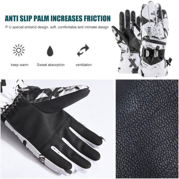

ski gloves professional touch screen fleece winter warm snowboard thicken waterproof supplies