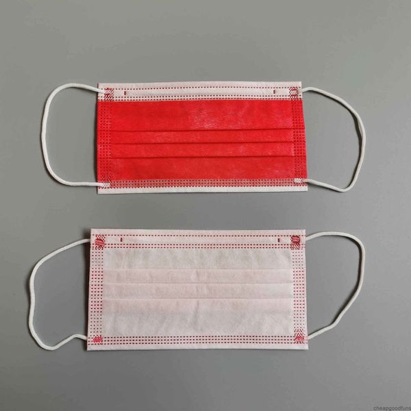 

face disposable triple black mask pink thick layer non-woven dust mouth masks cover dhl elastic ear st