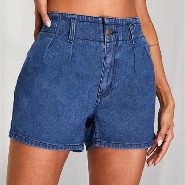 

women's summer new denim shorts high waist stretch, White;black