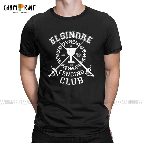 

humorous elsinore fencing club hamlet for shakespeare literature theatre plus size clothes sport hooded sweatshirt hoodie men t shirt