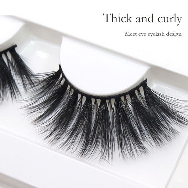 

false eyelashes 1pc 25mm 3d silk protein mink lashes reusable natural makeup tools