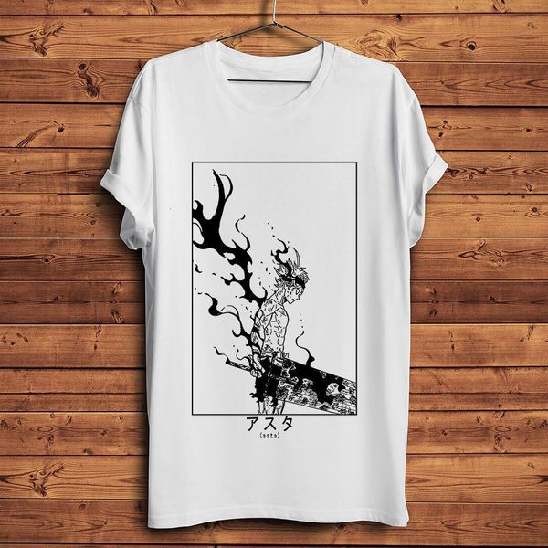 

japan manga asta funny anime tshirt men summer new white short sleeve casual homme t shirt streetwear tee, White;black
