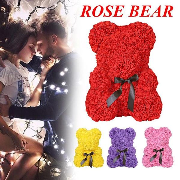 

rose bear wedding party decoration valentine's day gift cute foam flowers girlfriend kid gift love bear dolls present
