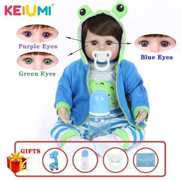 

keiumi reborn baby doll soft silicone cloth body realistic fashion doll newborn toy with giraffe kids birthday gifts 1011