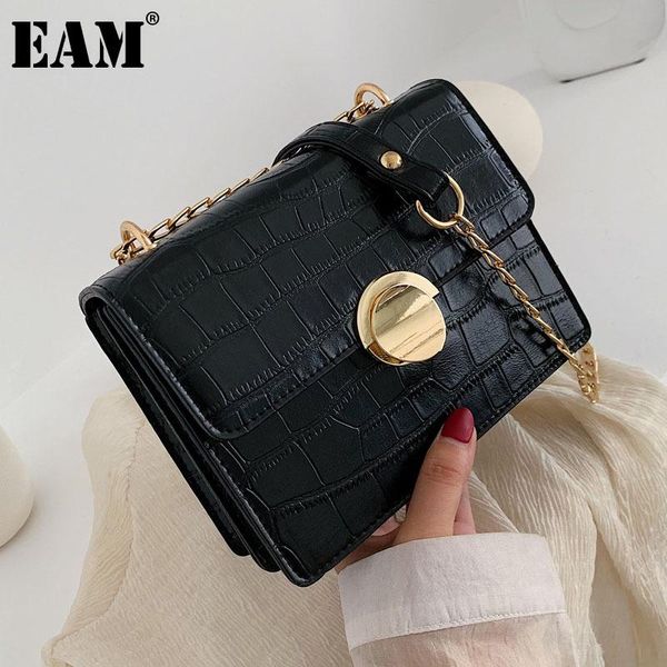 

cross body [eam] women trend brief small square pu leather flap personality all-match crossbody shoulder bag fashion 2021 18a1741