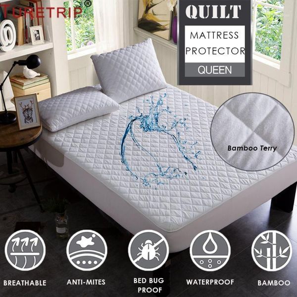 

mattress pad turetrip terry cloth quilt waterproof cover for folding protector bed protection soft er1