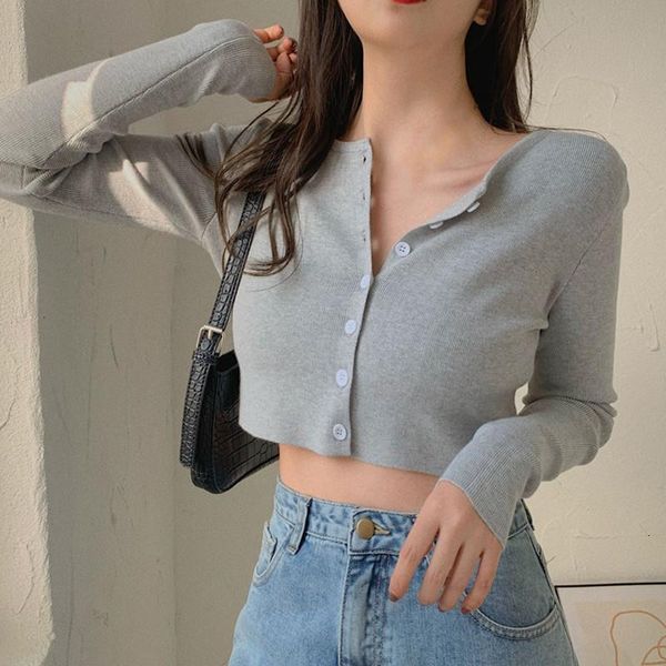 

women slimming machine cardigan short cardigan spring summer long sleeve knitted short sleeve 2021 new, White;black