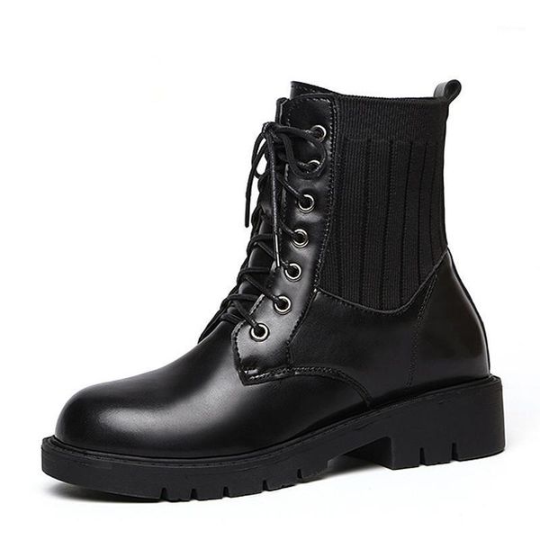 

boots casual women's 2021 thick-soled fashion trend short1, Black