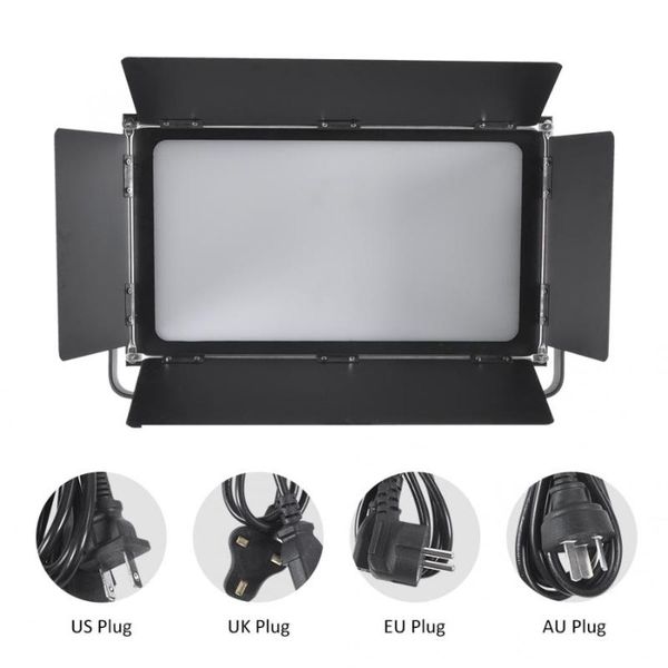 

flash heads 100w pography 3200k- 5700k stepless adjustable led video studio light with metal baffles