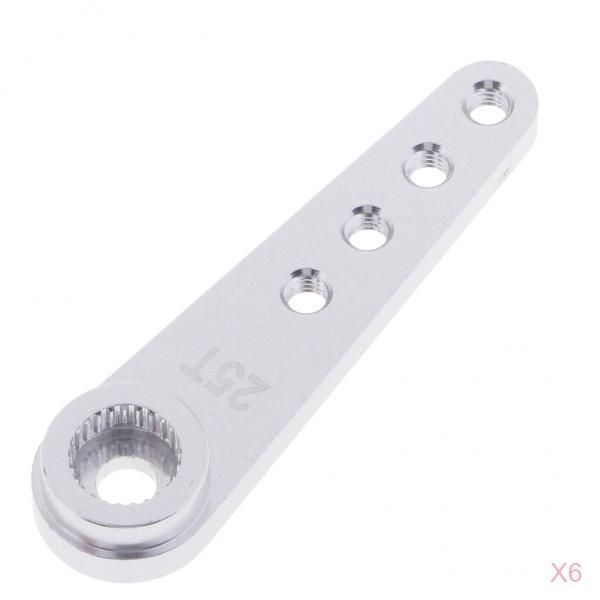 

6pc 37mm 25t steering servo arm horn m2.5 hole for rc car boat futaba
